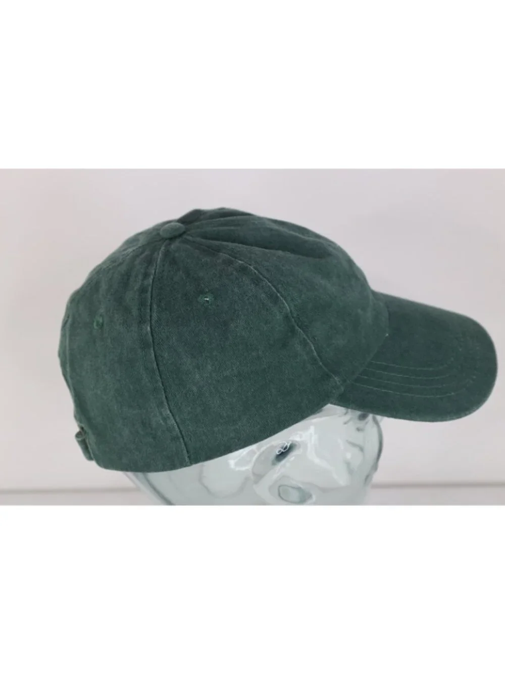 Vintage 90s Y2K Streetwear Faded Stonewash Blank Cotton Dad Hat Cap Green